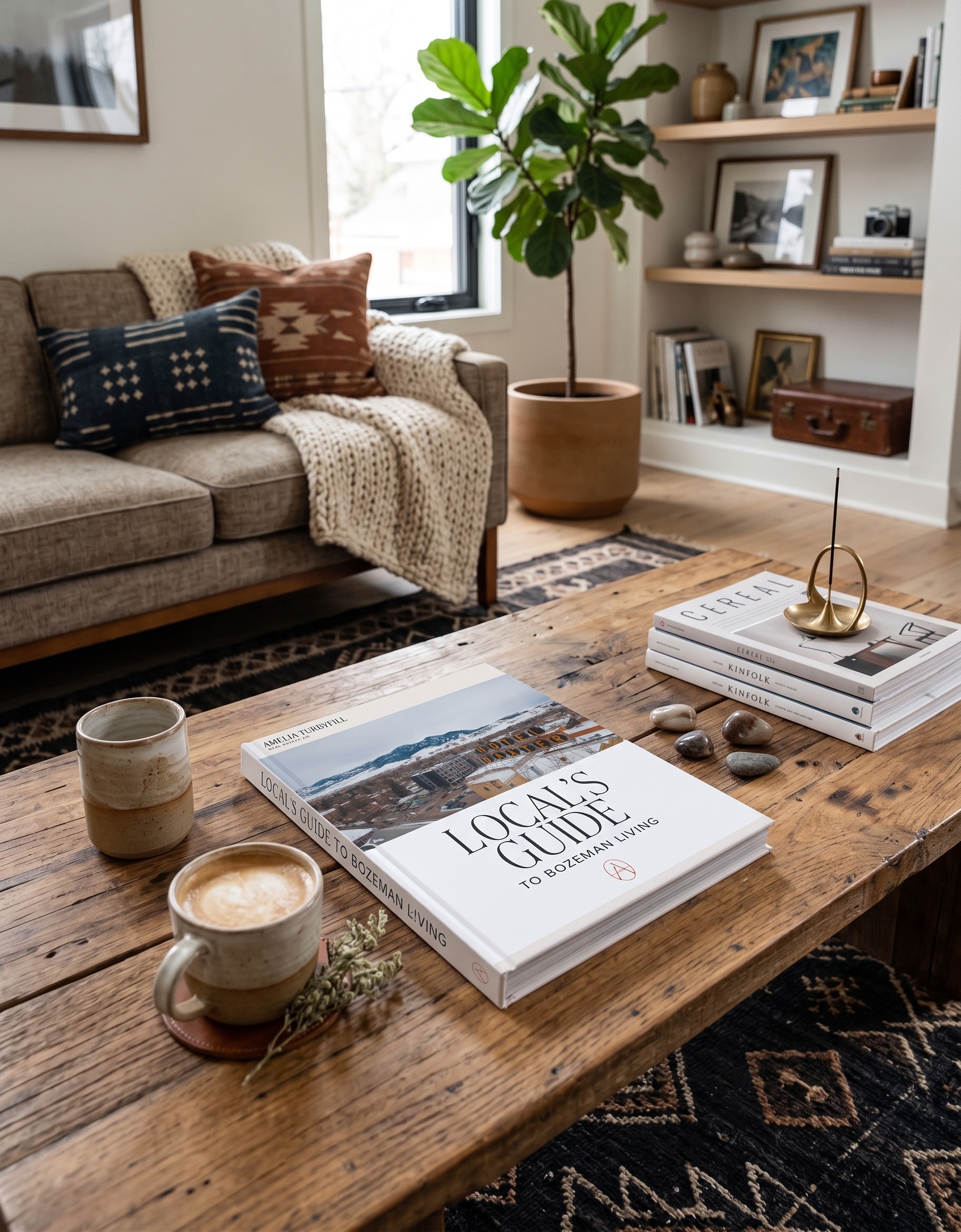 The 2026 Bozeman Relocation Guide resting on a coffee table